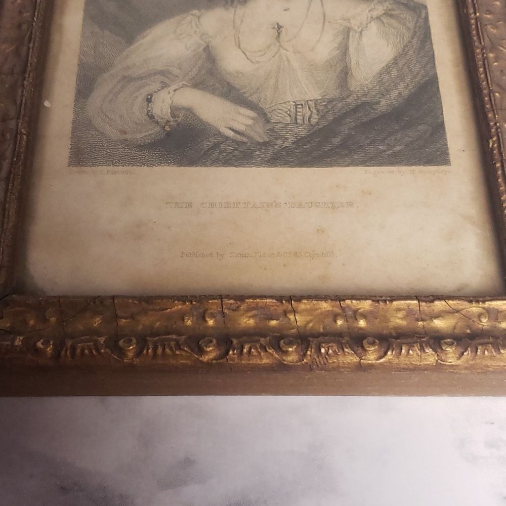 Vintage Victorian Engraved Photo The Chieftain's Daughter - Picture 6 of 12